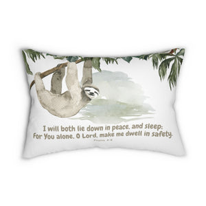 "I Will Lay Down in Peace" Pillow